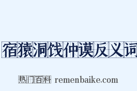宿猿洞饯仲谟反义词是什么意思的图片